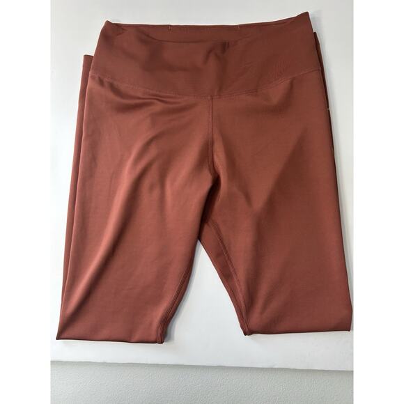 Nike Mid Rise Rust Full Length Dri -Fit Training Gym Workout Leggings Size M - Picture 5 of 8